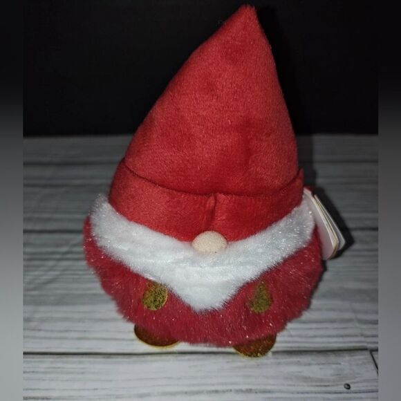 TY Puffies (Beanie Balls) Plush - GNORBIE The Christmas Gnome (4 inch) NEW 2022 - Picture 4 of 8